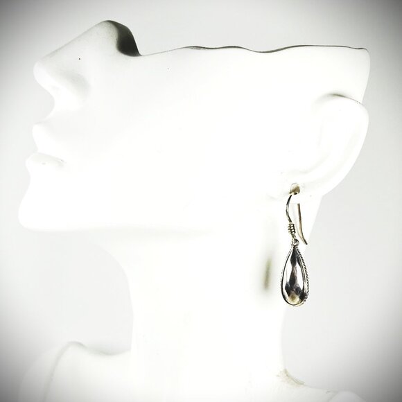 LAGOS Caviar Rock Collection Sterling Silver Faceted Teardrop Dangle Earrings - Picture 9 of 9